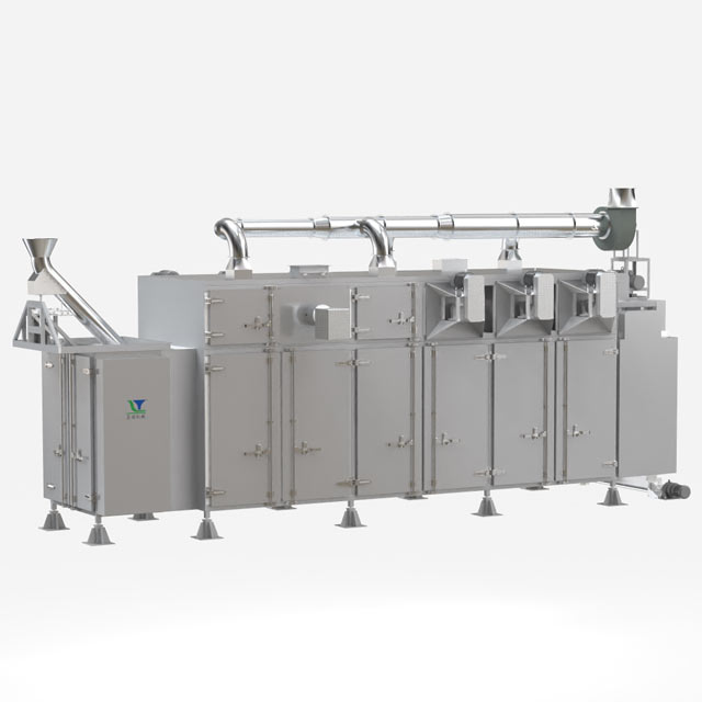 مجفف الدوران الصناعي عبر الأطعمة الأليفة والأعلاف المائية-نظام تجفيف الهواء الساخن ثنائي الاتجاه